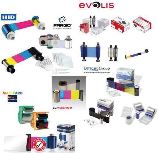 Consumibles originales para impresoras de tarjetas: ribbons de color, films de retransferencia y kits de limpieza